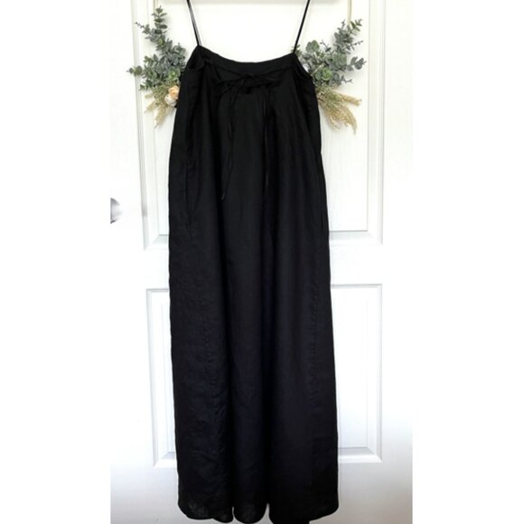 COS Pleated Linen Maxi Dress (Black) 2 - Picture 6 of 15